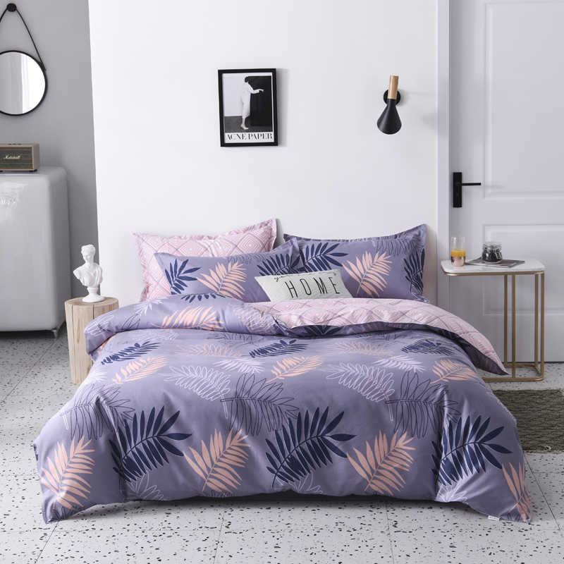 QianTing New Product 1pc 100%Polyester Pastoral Style Flowers Colorful Printed Duvet Cover
