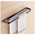 Chrome/Gold/Rose Golden/Antique/ Black Brass Wall Mounted Towel Rack Bathroom Double Towel Bar Towel Shelf Bathroom Accessories