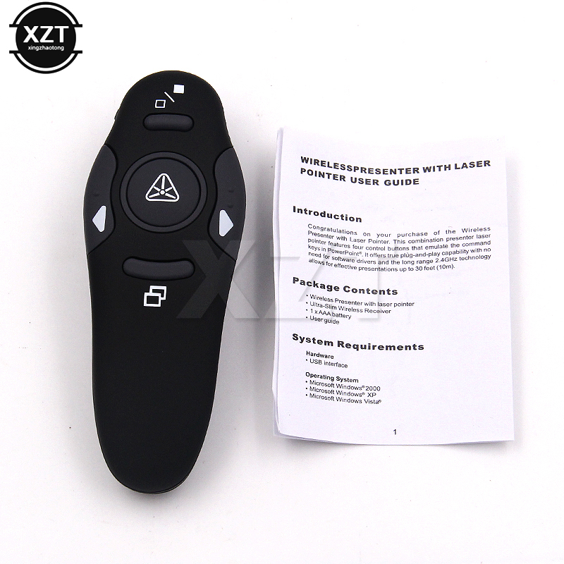 2.4GHz Wireless USB Powerpoint Presentation Page PPT Flip Pen Pointer Clicker Presenter Red Light RF Remote Control for Teacher