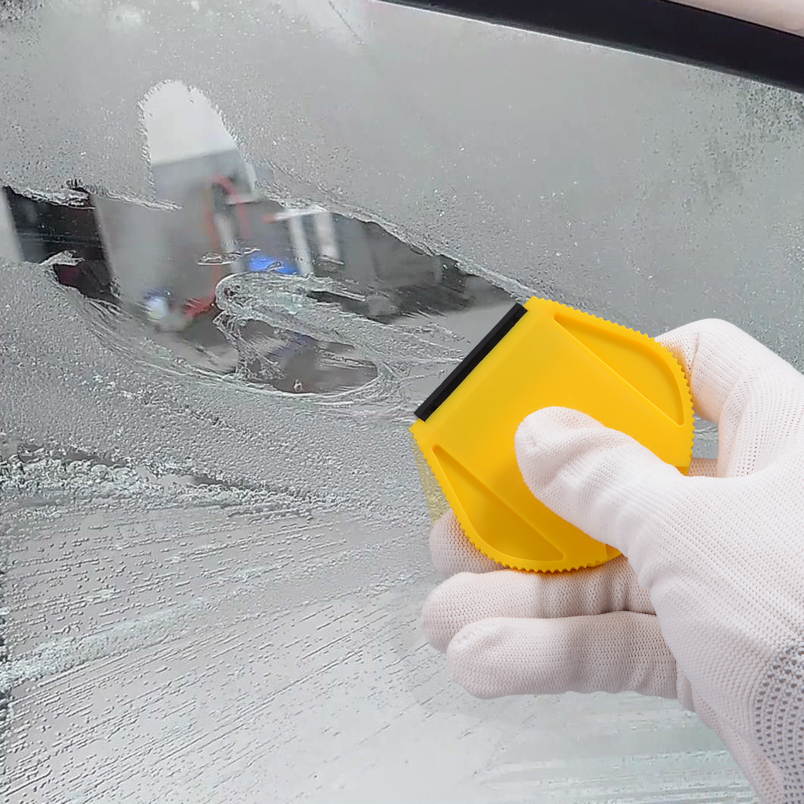 EHDIS 2pcs Handy Car Sticker Razor Squeegee+100pcs Plastic Blade Window Tint Glue Removal Tool Wrap Film Styling Clean Scraper