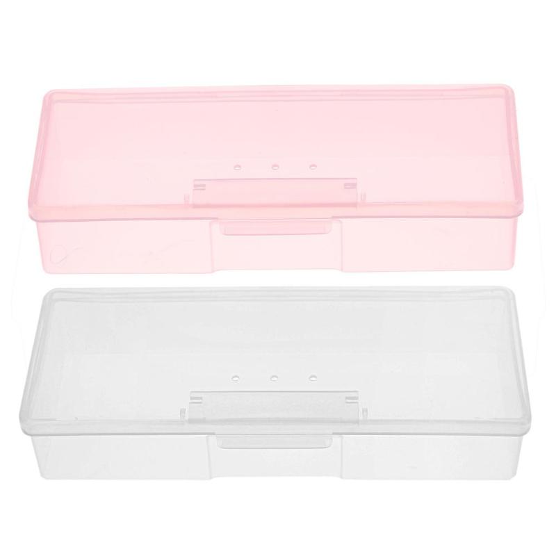 1PC Plastic Nail Tools Storage Box Case Nail Rhinestone Studs Decorations Brushes Buffer Files Grinding Container Holder Case