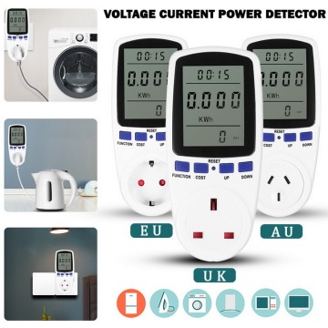 Power Meters 220v digital wattmeter eu energy meter watt monitor electricity cost diagram Measuring socket analyzer