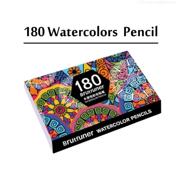 Premium Soft Core 180 Watercolor pencil Water Colored Pencil Set for Adult Coloring Books Drawing Watercolor