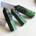 Runyangshi Beautiful natural crystal column epidote crystal Raw stone grinding six prism Crystal craftwork 5-7cm ZH40