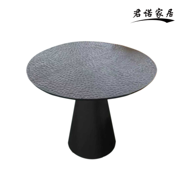 Rippled Metal Side Table with Modern Design
