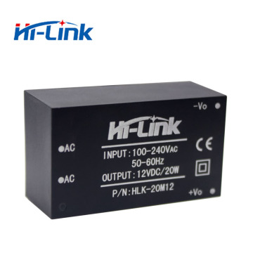 Free shipping 5pcs/lot Hi-Link HLK-20M12 220v 12V 20W AC DC compact isolated step down power supply module