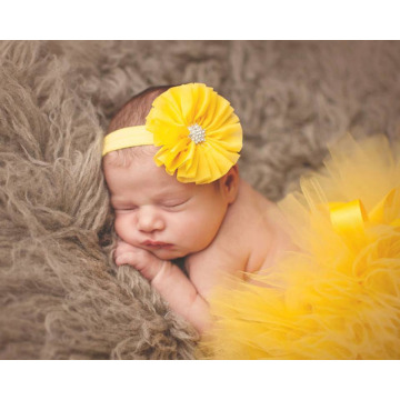 Princess Baby Tulle Tutu with Matching Flower Headband Set Newborn Photography Props Little Girl Tutu Skirt