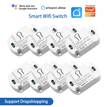 New 10A Wifi Switch for Tuya Smart life App Timer Smart Home Automation Voice control Work with Alexa Google Home