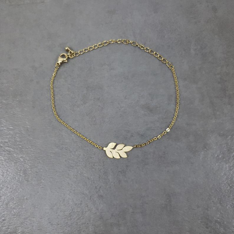 Laurel Wreath Bracelet For Women Dainty Jewelry Stainless Steel Bangle Charm Branches Leaves Leaf Bracelet Femme Friendship Gift