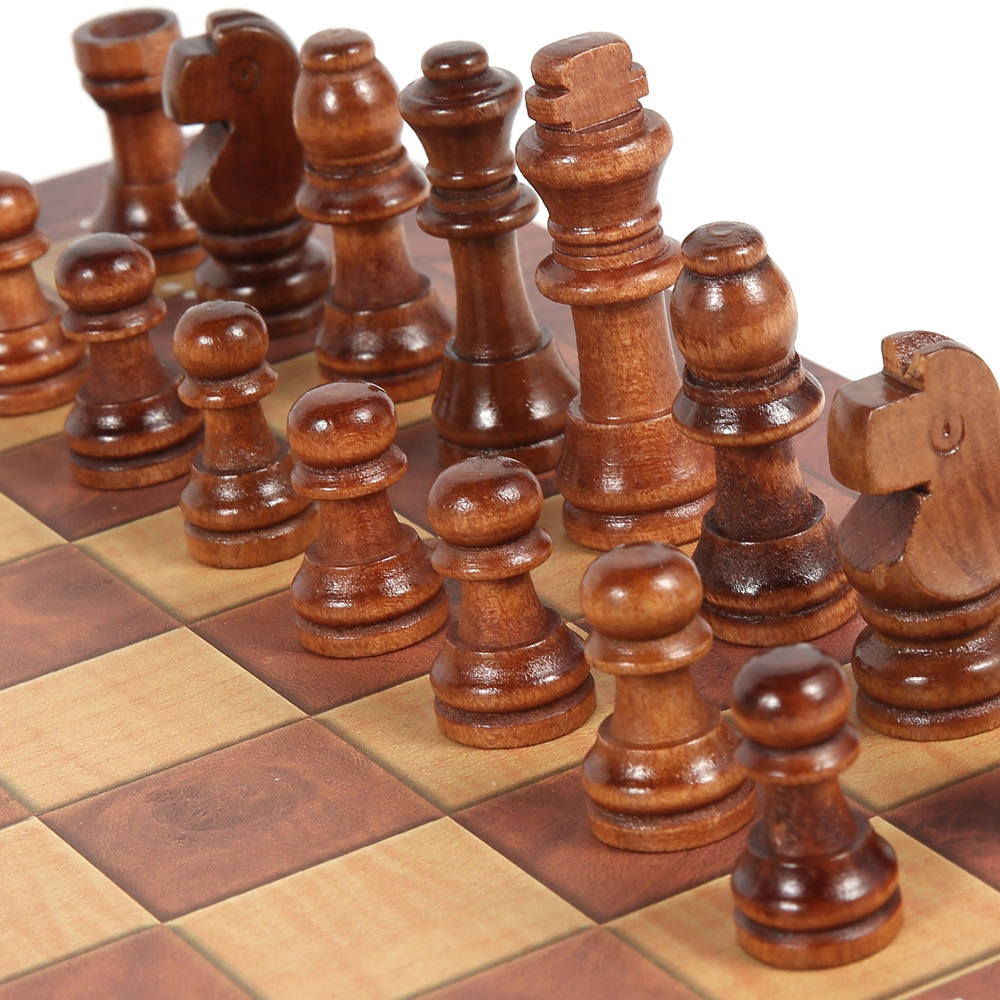 In Stock 3 IN 1 Wooden International Chess Set wooden Chess Board games Checkers Puzzle game engaged Birthday gift For kids
