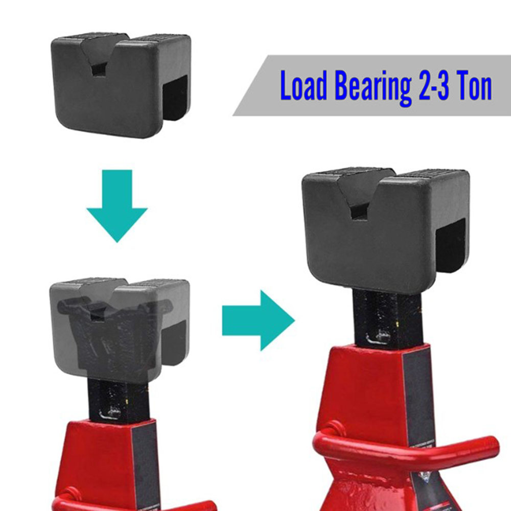 4pcs Jacking Pad Adapters Stands Rubber Mat Slotteds Frame Rail Universal Car Jacks Lifting Equipment