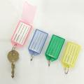 40pcs Colorful Plastic Label Keychain Luggage ID Tags Classification Key Chains Name Label Tag for Travel Luggage Outdoor