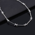 SG Punk Jewelry Thorns Bamboo Flame Necklace Barbed Wire Bramble Pants Wallet Belt Rock Chain Hip Hop Collar Women Men Fashion