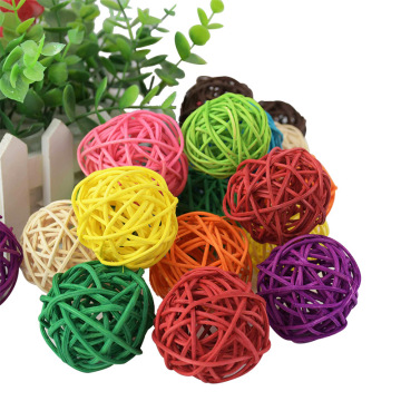 10pcs/lot 5cm Multicolor Rattan Ball Wicker Cane Ball Wedding Christmas Birthday Party Home Decor DIY Handmade Crafts Kids Toys