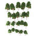 20-Counted Mixed Size Model Trees Deep Green for N HO Scale Railroad Village Architecture Layout Diorama Scenery