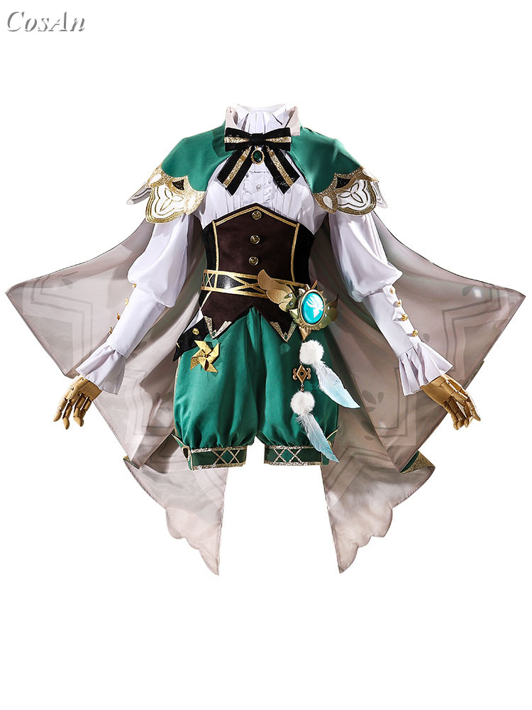 New Arrival Hot Game Genshin Impact Venti Cosplay Costume God Of Wind Fashion Lovely Uniform Suit Full Set Role Play Clothing