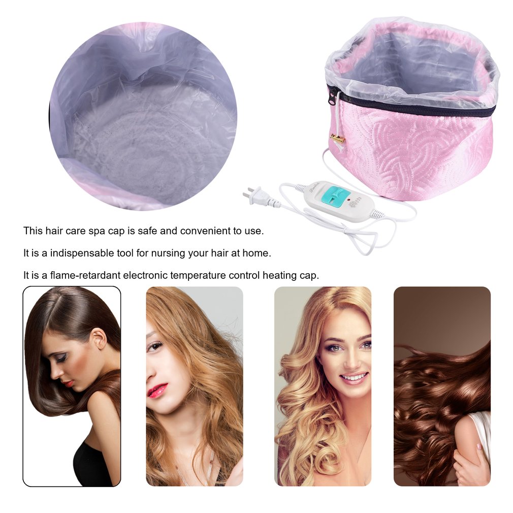 Electric Hair Cap Hat Salon Spa Steamer Hair Thermal Treatment Nourishing Hair Mask Baking Oil Cap Hair Dryers Heat Hat 3 Speed