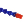 10 Pcs Round Nozzle 1/4PT Flexible Oil Coolant Pipe Hose Blue Orange T8WE
