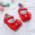 Baby Shoes Baby Girl Soft Shoes Shallow Princess First Walkers Cute Mesh Bow Non-slip Fashion Crib Prewalkers Shoe12