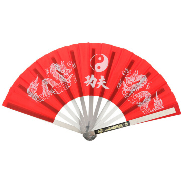 Chinese Stainless Steel Frame TaiChi Fan Chinese Kung Fu Fan Square Dance Pratice Training Performance Fan Martial Arts