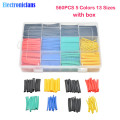 560PCS Heat Shrink Tubing 2:1 Electrical Wire Cable Wrap Assortment Electric Insulation Heat Shrink Tube Kit with Box