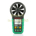 Mastech MS6252B Digital Anemometer LCD Electronic Wind Speed Air Volume Measuring Meter with Temperature and Humidity Display