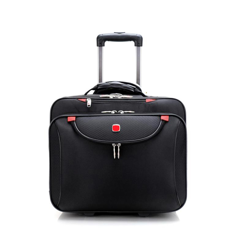 Fashion Multifunction Me Business Rolling Luggage 18 Inch Carry Ons Computer Trolley Travel Bag Women Suitcase Trunk