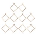 10Pcs Square Pendant Resin Frame Open Back Bezel Setting UV Resin Jewelry DIY X7YC
