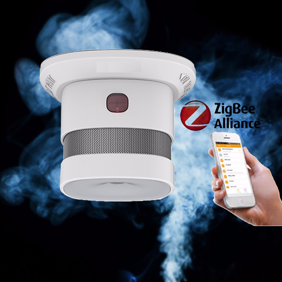 Tuya Zigbee 3.0 Smoke Detector Fire Alarm Detector Smart Home Sensor 2.4GHz High Sensitivity Work with Tuya Zigbee Only