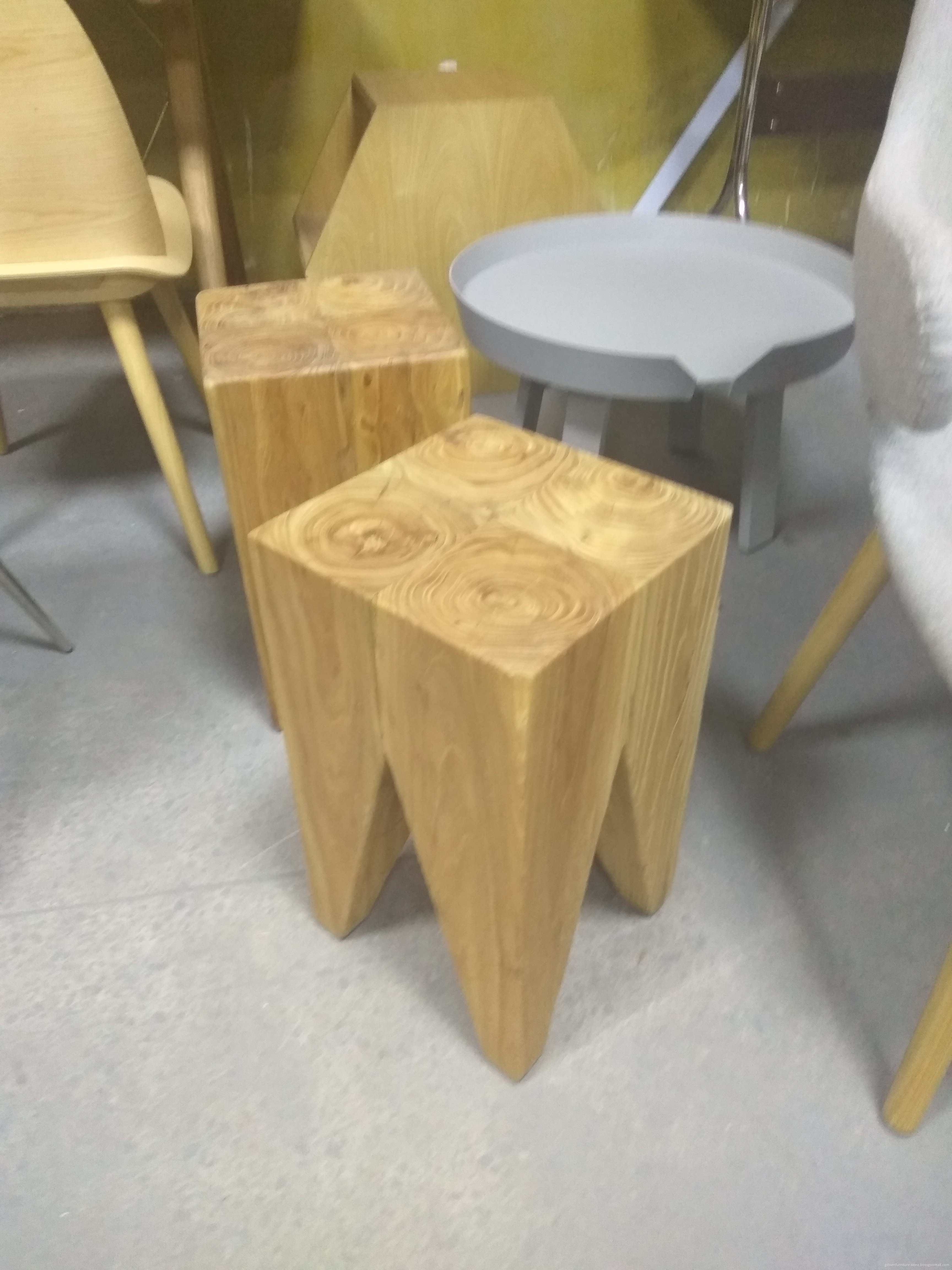 solid Wood Natural Side Table square table