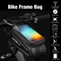 Waterproof Bicycle Bag Nylon Bike Cycling Mobile Cell Phone Bag Case Panniers Frame Front Tube Bags Accessories Below 7 Inch