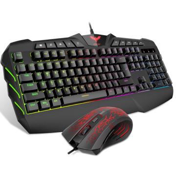 Havit Gaming Keyboard Mouse Combo Rainbow LED Backlit 104 Keys Keyboard, 3200DPI 6 Button Mouse for Windows PC Gamer Desktop