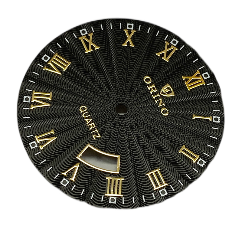 stamped guilloche bloom dial