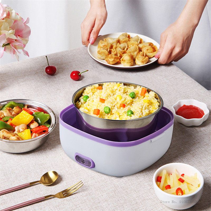 Kitchen Mini Electric Rice Cooker Portable Food Steamer Multifunction Meal Cooking Pot Heating Lunch Box EU US UK Plug
