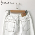 Genayooa Korean Streetwear Denim Pants High Waist Jeans Woman Casual Boyfriend Jeans For Women Vintage White Trousers