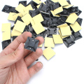 100~1000pcs Black Plastic Self Adhesive Cable Tie Mount Base Holder 20*20/25*25/30*30/40*40 Nylon Cable Tie Mounting Base Clamp