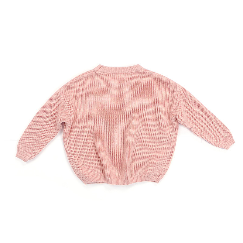 Baby Solid Casual Basic Sweater Crewneck Thick Kids Slouchy Soft Wool Clothing for Boys Girls Autumn Winter Sweaters Hooded Top