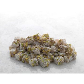 Hard Consistency Turkish Delight Pistachio with Covered by Coconut 500 g