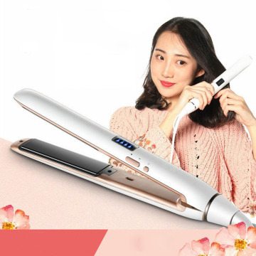 2 in 1 Professional Hair Straightener Curler Flat Iron Negative Ion Wand Straighting Ionic Curling Iron Corrugation Crimper