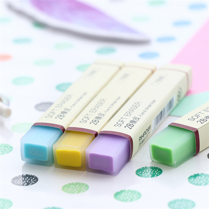 5 pcs Color pencil eraser set 2B Soft Erasers Stationery Office school supplies borradores material escolar borracha F887