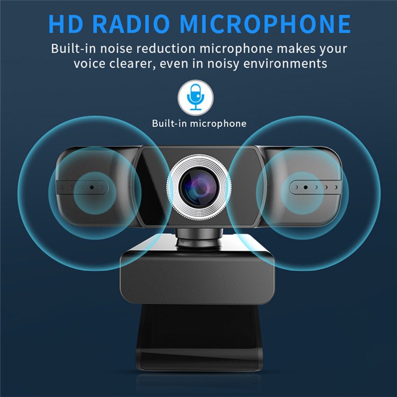 HD 1080P Webcam With Noise-Cancelling Mic PC Cameras Web Cam For Computer OBS Skype YouTube