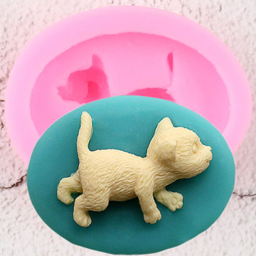 3D Cute Cat Silicone Mold DIY Party Chocolate Fondant Cake Decorating Tools Cookie Baking Candy Polymer Clay Soap Craft Moulds