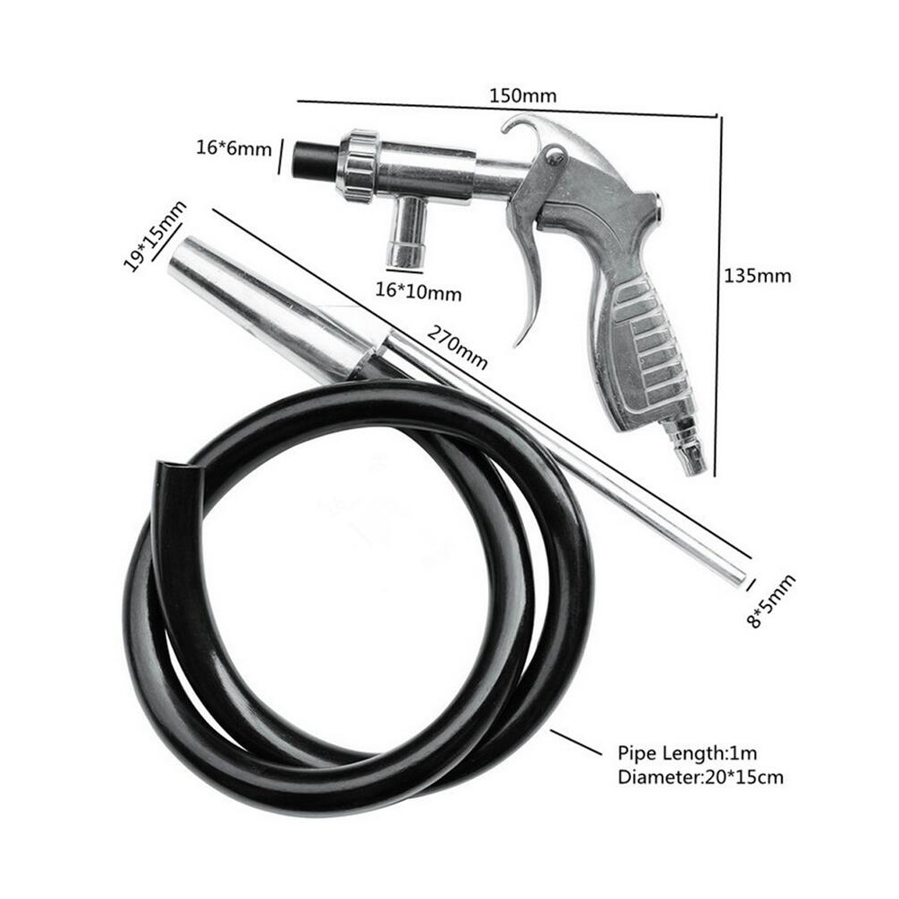 7Pcs Abrasive Air Sand Blasting Gun kit 1 ceramic nozzle 1 steel nozzle 1 Sand Suction Pipe Industrial Sandblaster Gun