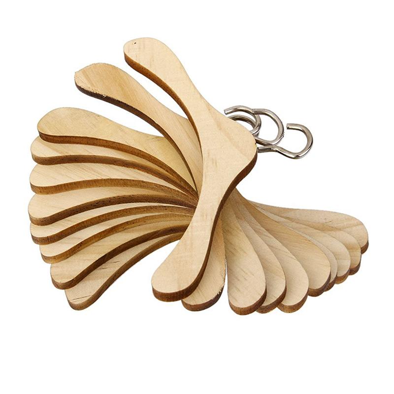 10pcs Mini Wooden Clothes Hanger Doll Accessory Doll Clothes Coat Dress Drying Racks Organizer For Kids Craft Projects