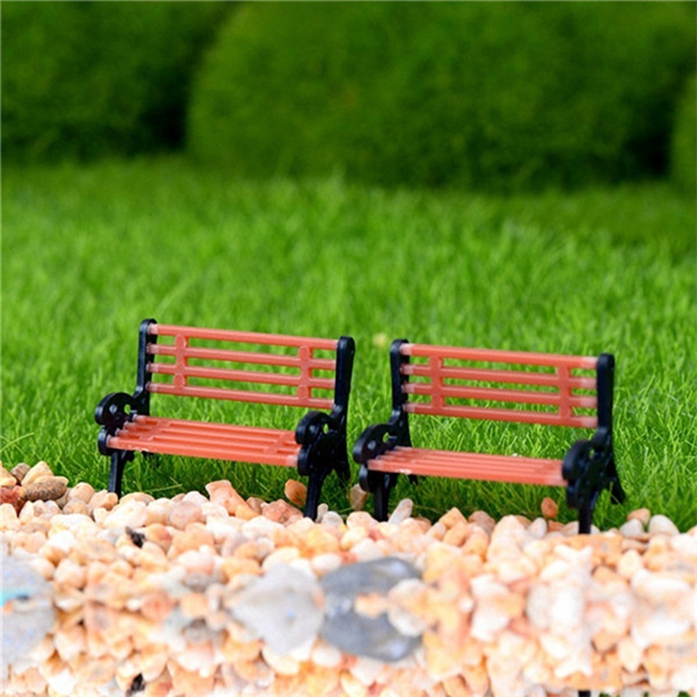 1 pcs Cute Mini Garden Ornament Miniature Park Seat Bench Craft Fairy Dollhouse Decor High quality