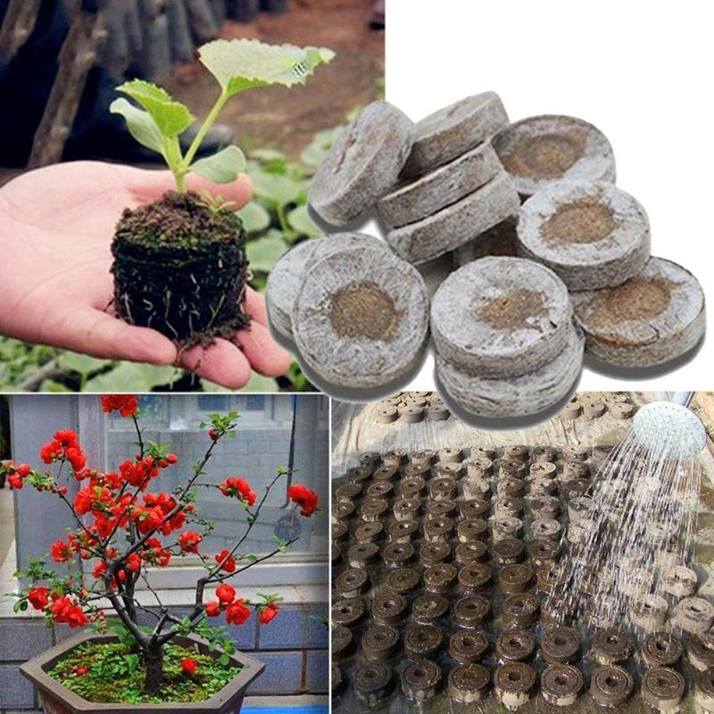 30mm Peat Flower Pot Plants Molds Seeds Flower Starting Plugs Pallet Flowers Seedling Soil Block Green Network Easy To Use