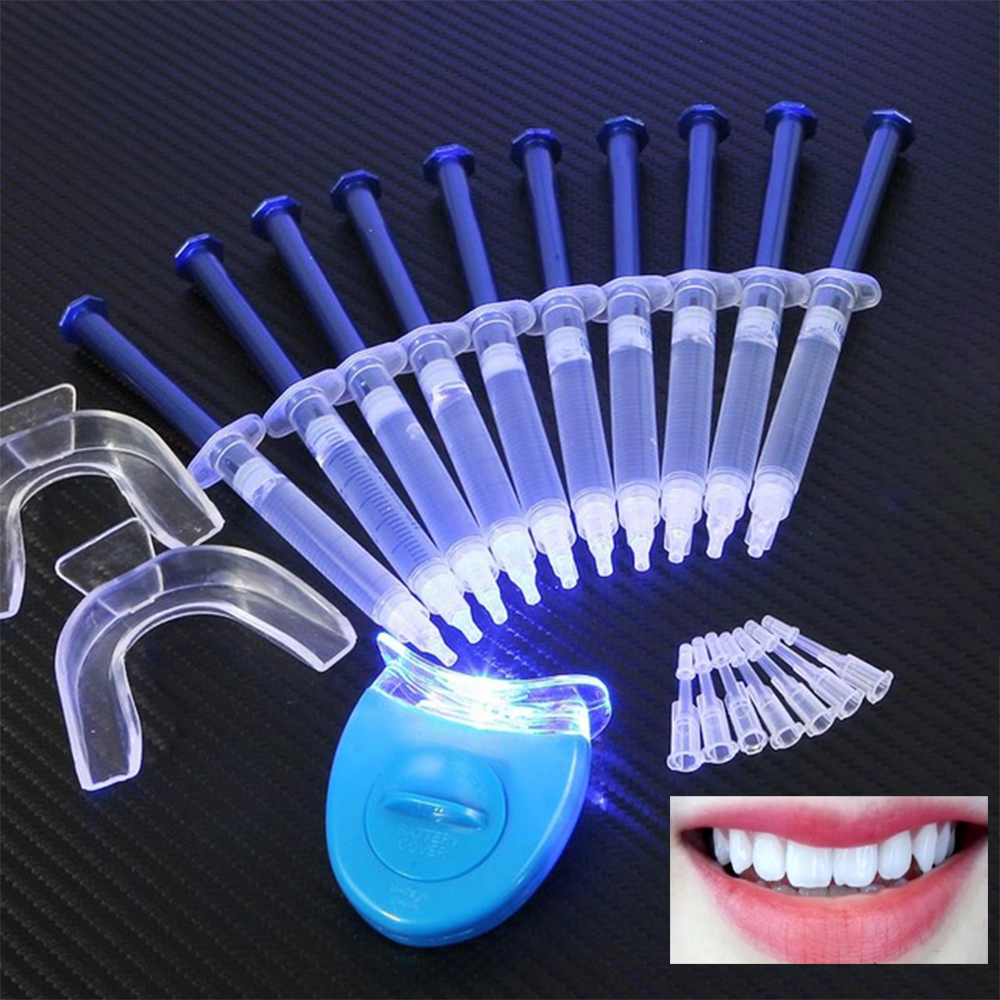 10 Gel 1 LED White Tooth Bleach Hot Teeth Whitening Carbamide Peroxide Dental Bleaching System Oral Gel Kit 3D Oral Hygiene