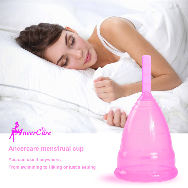 50 Pcs/lot menstrual cup copa menstrual de silicona medica menstruelle collector menstrual lady cup copa mestrual Aneercare