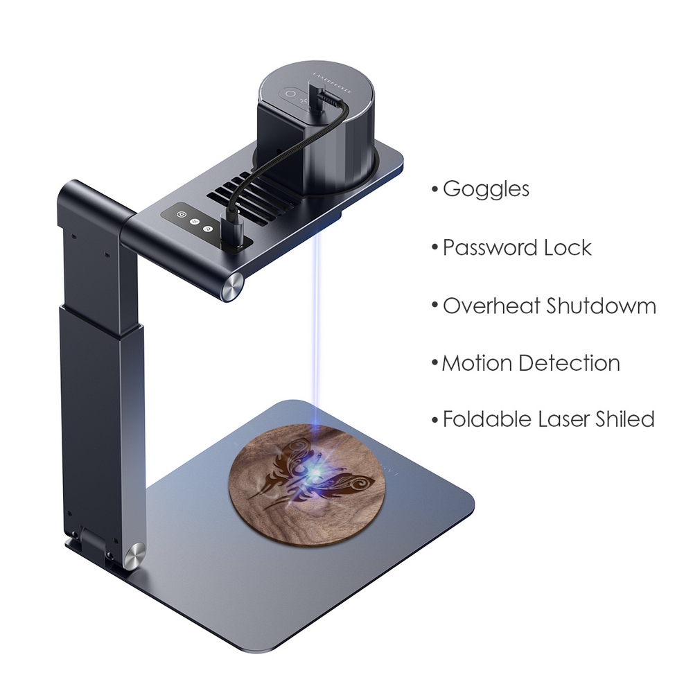 Laser Engraver Auto Focus Stand, LaserPecker Pro Fold-able Electric Bracket For DIY Art Design