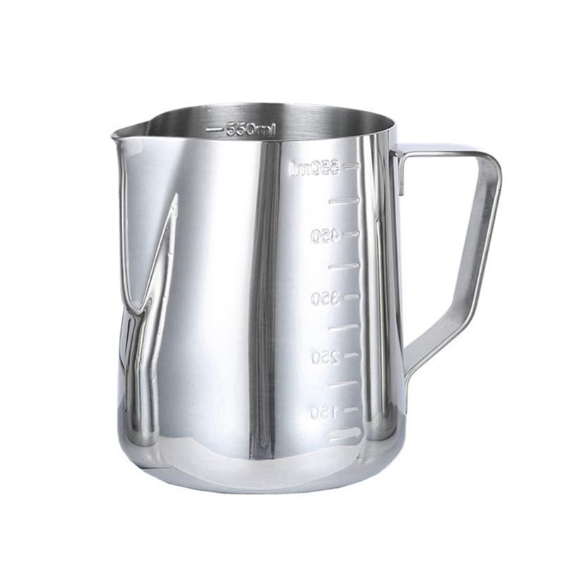 600ml Measuring Cup Steaming Frothing Pitcher Stainless Steel Measuring Cup with Marking and Handle